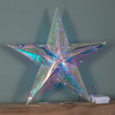 36cm Battery Operated Light Up Hanging Christmas Dreamlight Star With 100 White LEDs