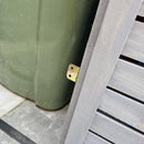2.03m x 1.14m Large Grey Wooden Outdoor Garden Triple Wheelie Bin Store Storage for 3 Bins
