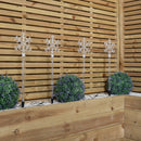 69cm Set of 4 Plastic Crystal Snowflake Pathfinder Christmas Lights with White LEDs