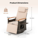 Outdoor 360° Swivel Rattan Recliner Chair With Adjustable Backrest And Footrest-Brown