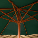 Samuel Alexander 2.7m Outdoor Wooden Garden Parasol Sun Shade with Carry Bag in Green
