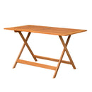 Windermere Outdoor 6 Person Folding Rectangular Wooden Table