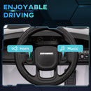 AIYAPLAY Land Rover Licensed Kids Electric Car W/ Remote Music - White/Black