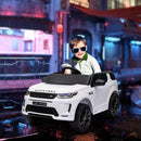 AIYAPLAY Land Rover Licensed Kids Electric Car W/ Remote Music - White/Black