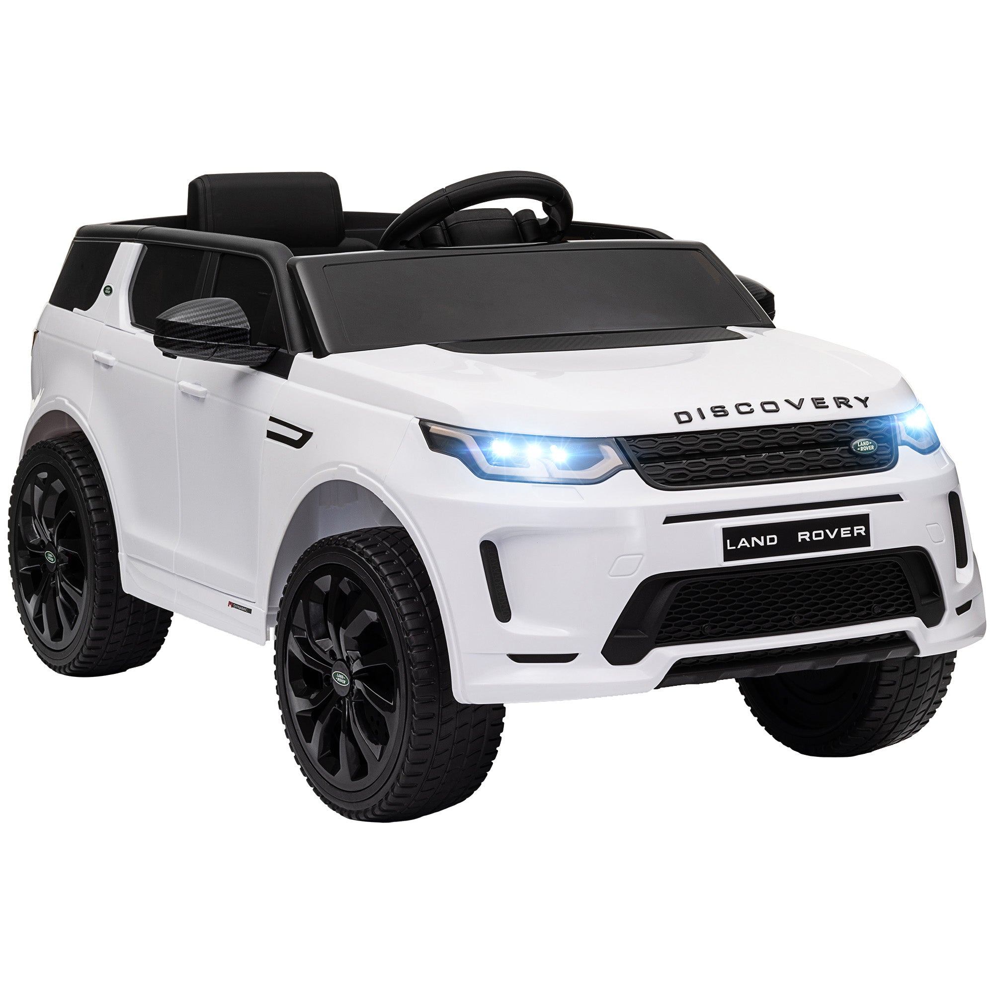 AIYAPLAY Land Rover Licensed Kids Electric Car W/ Remote Music - White
