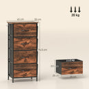 HOMCOM Fabric Chest of Drawers, 4 Drawer Dresser for Bedroom