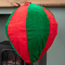 1m Large Red And Green Santa's Hot Air Balloon Hanging Christmas Decoration