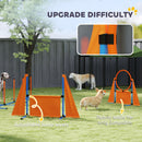 PawHut 7-Piece Dog Agility Equipment, Obstacle Training Course Kit, Orange