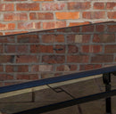 Outdoor 6 Person Rectangular Glass Top Garden Dining Table Chairs Set