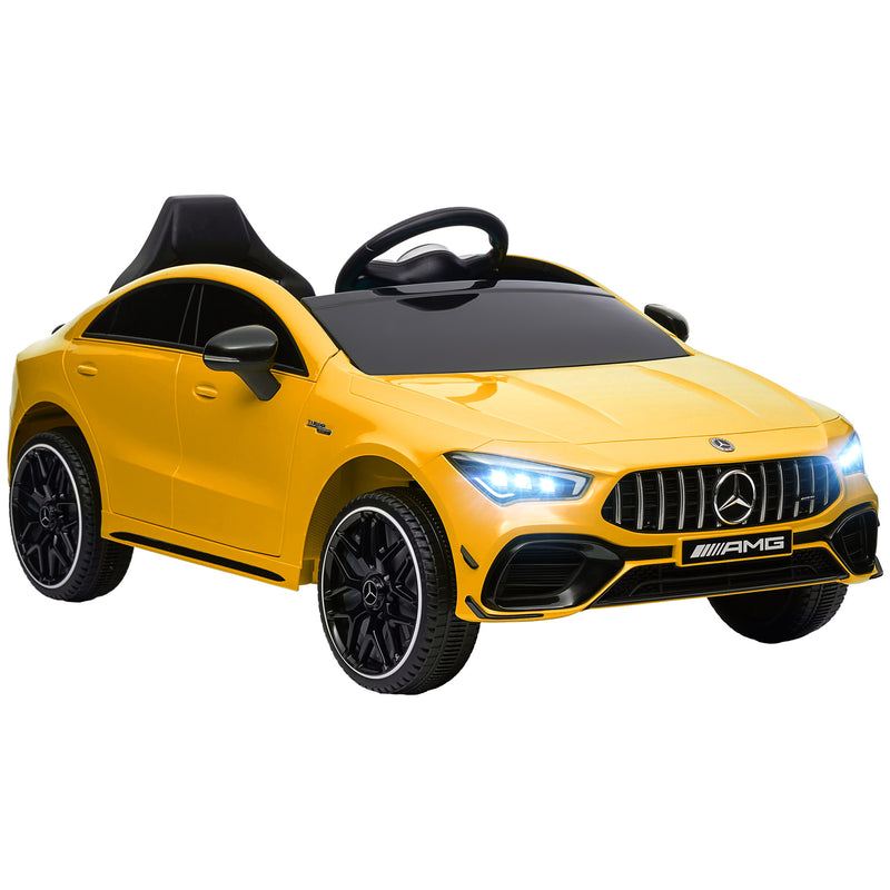 AIYAPLAY Mercedes-AMG CLA 45 Licensed 12V Ride On Car W/ Music - Black/Blue/White/Yellow