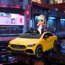 AIYAPLAY Mercedes-AMG CLA 45 Licensed 12V Ride On Car W/ Music - Black/Blue/White/Yellow