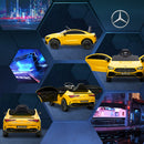 AIYAPLAY Mercedes-AMG CLA 45 Licensed 12V Ride On Car W/ Music - Black/Blue/White/Yellow