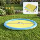 PawHut 150 Cm Splash Pad Sprinkler For Pets Dog Non-slip Outdoor Yellow