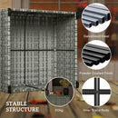 Outsunny Outdoor Coffee Table With Glass Top, Rattan Side Table