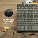 Outsunny Outdoor Coffee Table With Glass Top, Rattan Side Table