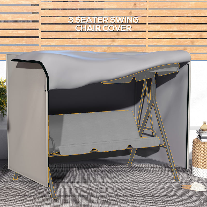 Outsunny Garden Furniture Protector Patio Swing Chair Cover - Grey