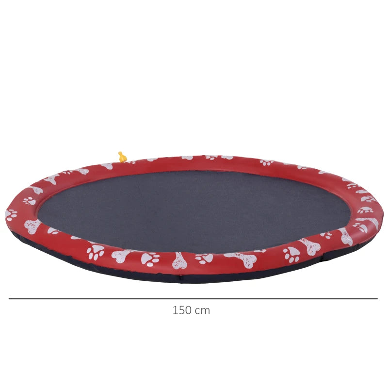 PawHut Pet Splash Pad 150cm - Red