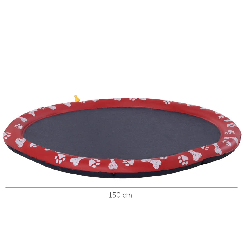 PawHut Pet Splash Pad 150cm - Red