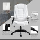 Vinsetto Office Chair W/ Heating Massage Points Relaxing Reclining Cream White