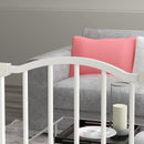 PawHut 74-80cm Adjustable Metal Pet Gate Safety Barrier w/ Auto-Close Door White