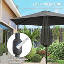 Outsunny 2.6M Garden Parasol Umbrella with Aluminium Pole, Tilt, Crank