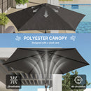 Outsunny 2.6M Garden Parasol Umbrella with Aluminium Pole, Tilt, Crank