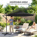 Outsunny 3(m) Banana Parasol Cantilever Umbrella Garden