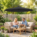 Outsunny 3(m) Banana Parasol Cantilever Umbrella Garden