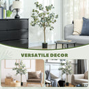 HOMCOM Artificial Plant, Faux Silk Eucalyptus Tree, 150cm