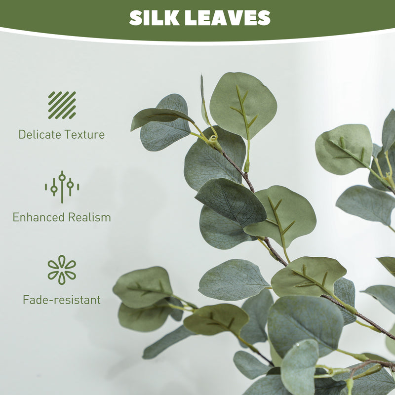 HOMCOM Artificial Plant, Faux Silk Eucalyptus Tree, 150cm