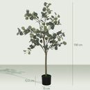HOMCOM Artificial Plant, Faux Silk Eucalyptus Tree, 150cm
