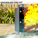 Outsunny 48.5cm Smokeless Wood Burning Firepit Metal Fire Pit, Dark Grey