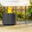 Outsunny 48.5cm Smokeless Wood Burning Firepit Metal Fire Pit, Dark Grey