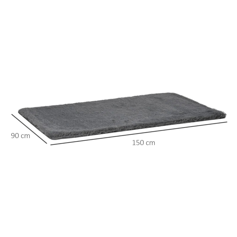 HOMCOM Fluffy Shaggy Rug 90x150 cm - Grey