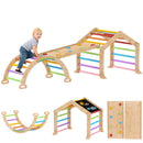 AIYAPLAY 9 in 1 Climbing Frame with Ramp, Slide, Arch, Ladder, Blackboard