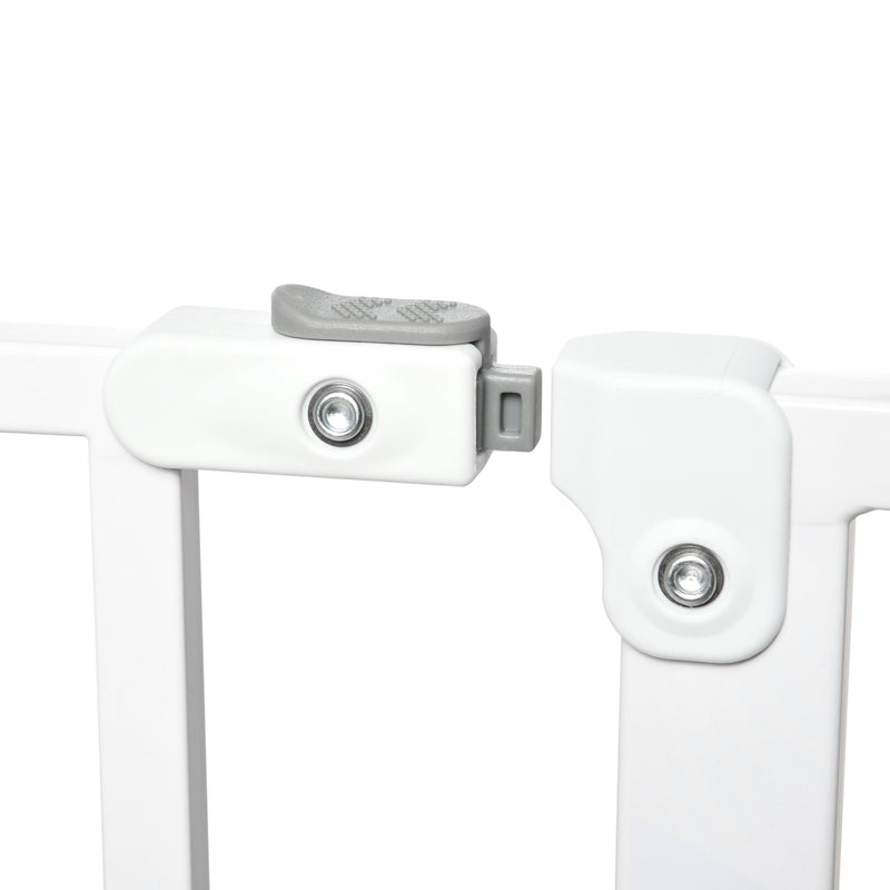 PawHut Dog Gate Wide Stair Gate w/ Door Pressure Fit, 75-95W cm, White