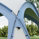 Outsunny Outdoor Gazebo Event Shelter Party Tent for Garden Light Blue