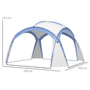 Outsunny Outdoor Gazebo Event Shelter Party Tent for Garden Light Blue