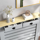 HOMCOM Radiator Cover with Drawer, Horizontal Slat