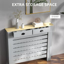 HOMCOM Radiator Cover with Drawer, Horizontal Slat