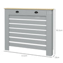 HOMCOM Radiator Cover with Drawer, Horizontal Slat