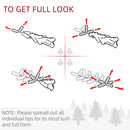 HOMCOM 60cm Christmas Wreath with LED Lights Pine Cones Red Berries Green