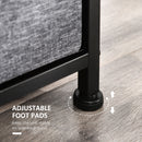 HOMCOM Chest of Drawers Bedroom Dresser with 8 Fabric Drawers, Dark Grey