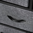 HOMCOM Chest of Drawers Bedroom Dresser with 8 Fabric Drawers, Dark Grey