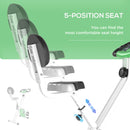 HOMCOM Magnetic Resistance Exercise Bike Foldable LCD Adjustable Seat Green
