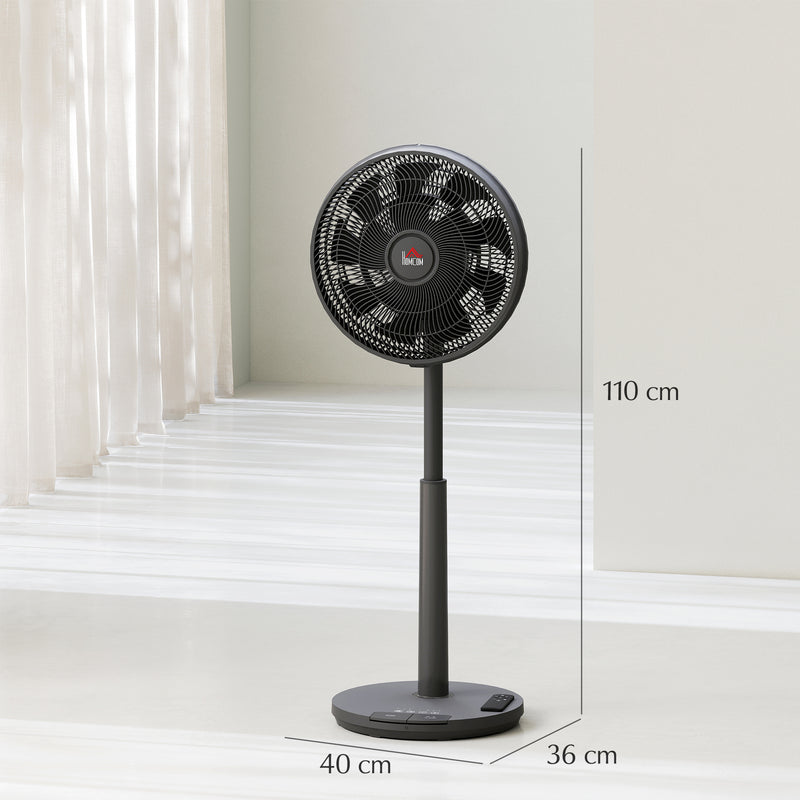 HOMCOM Pedestal Fan with Oscillating, Tilt, Adjustable Height, Timer