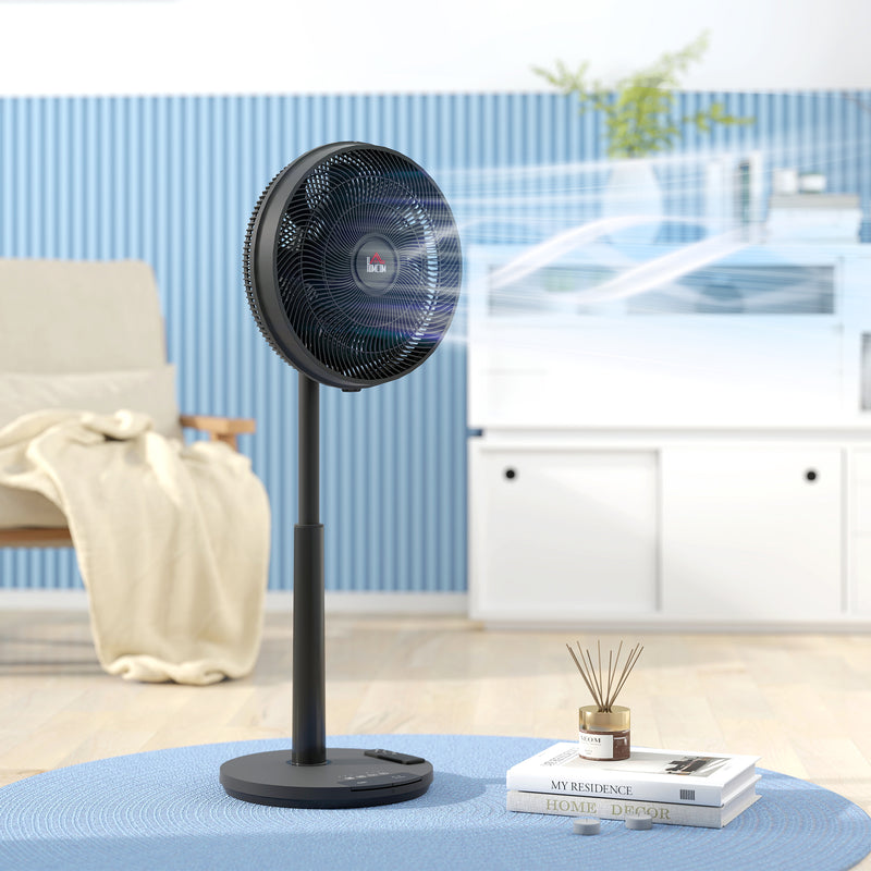 HOMCOM Pedestal Fan with Oscillating, Tilt, Adjustable Height, Timer