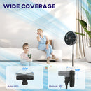 HOMCOM Pedestal Fan With Oscillating, Tilt, Adjustable Height, Timer