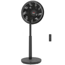 HOMCOM Pedestal Fan With Oscillating, Tilt, Adjustable Height, Timer