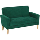HOMCOM 2 Seater Sofa, Velvet-Feel Upholstered Loveseat for Small Space
